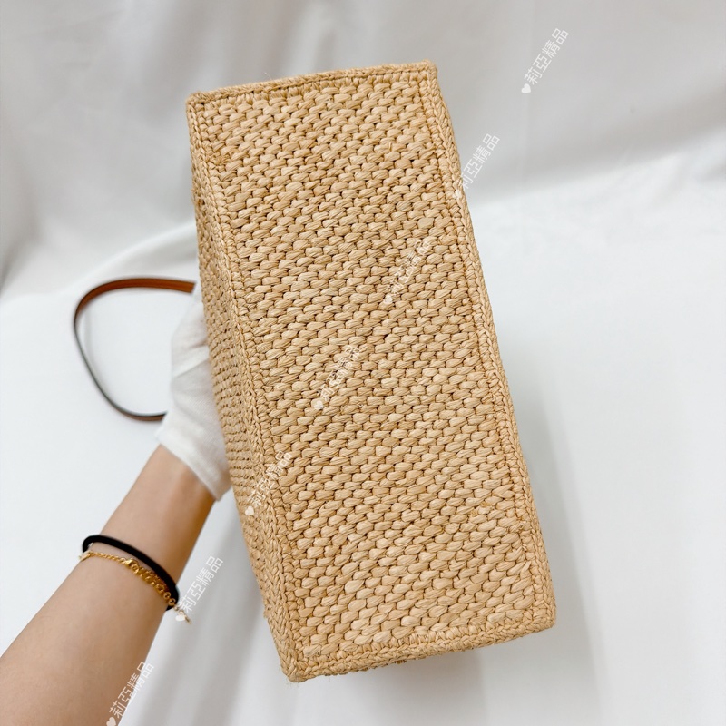 莉亞精品♡ Loewe 手提斜背草編包 二手美包-6