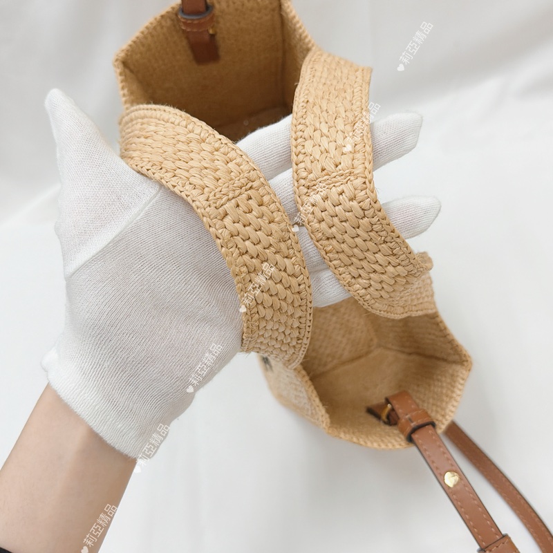 莉亞精品♡ Loewe 手提斜背草編包 二手美包-11