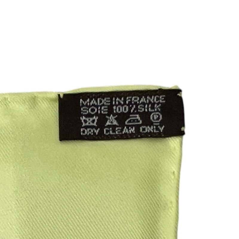 HERMES 愛馬仕 CARRE 90 AUX PORTES DU PALAIS 絲綢 綠色-4