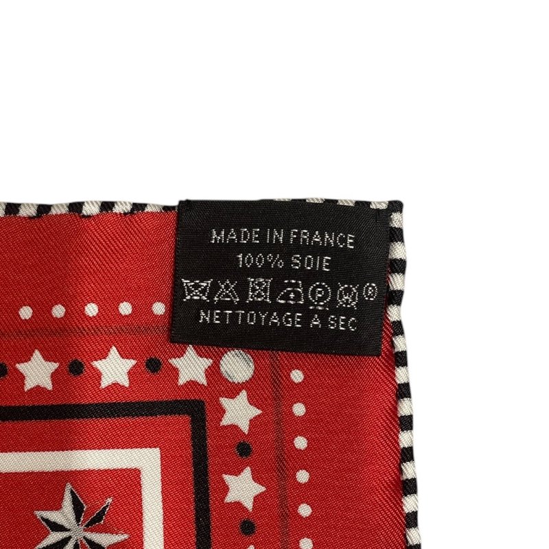 HERMES 愛馬仕 GRAND TRALALA BANDANA 55 絲巾 絲綢 紅色-4