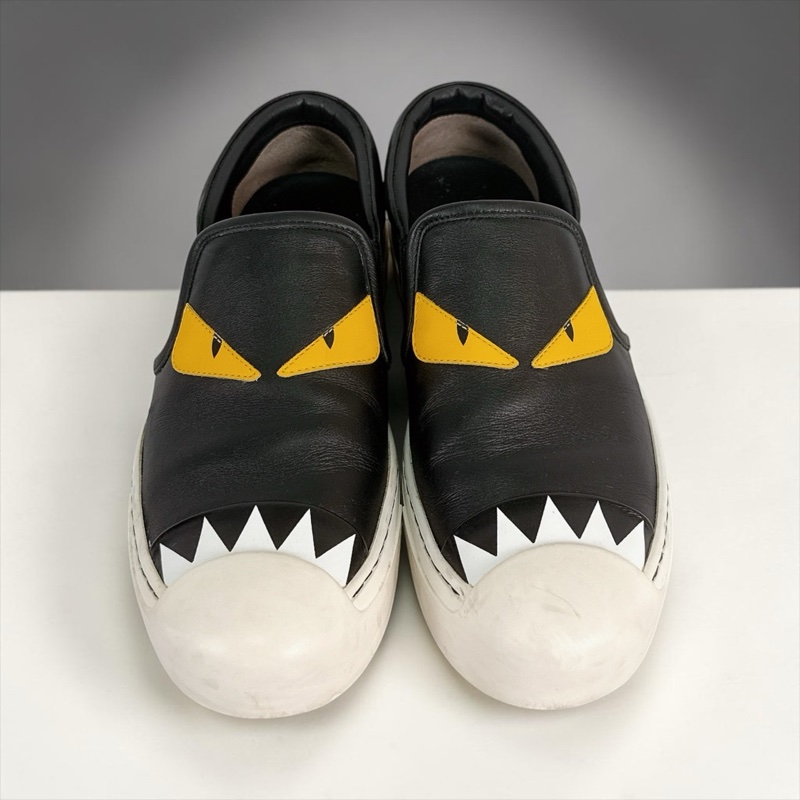 莉亞精品♡ FENDI 黃眼睛怪獸鞋37 二手-0