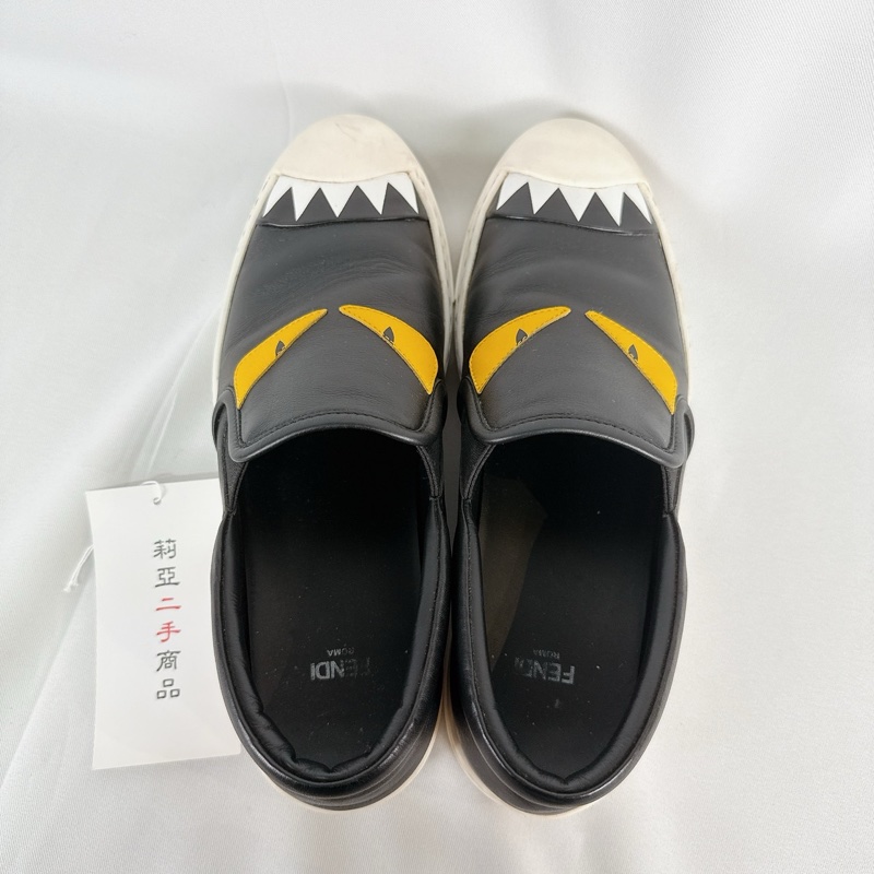 莉亞精品♡ FENDI 黃眼睛怪獸鞋37 二手-4