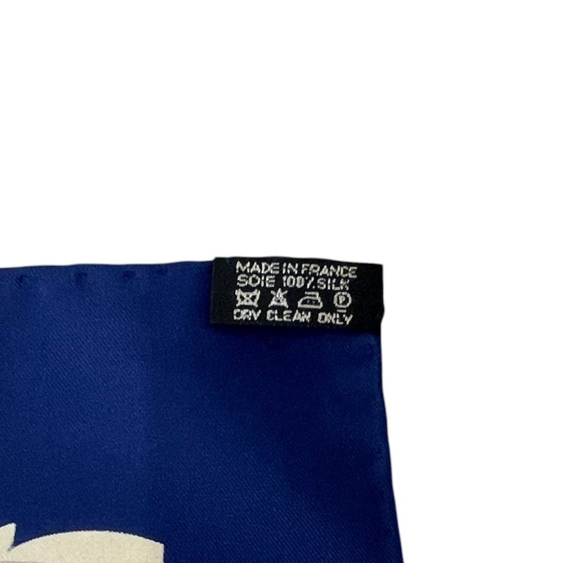 HERMES 愛馬仕 CARRE 90 LA VIE DU GRAND NORD 絲巾 絲綢 藍色-5