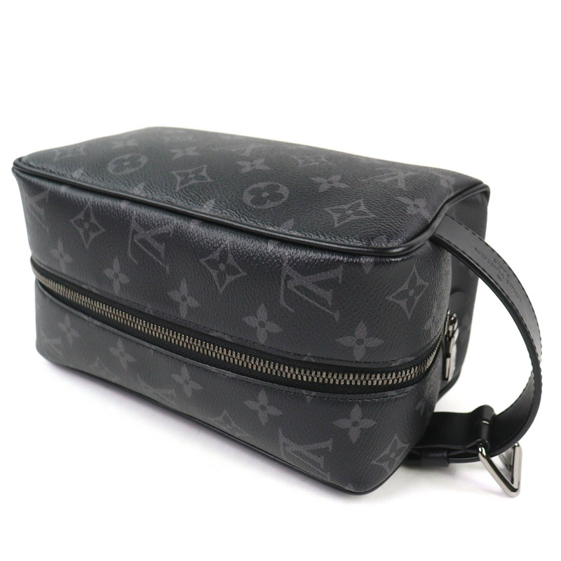 路易威登 M83113 儲物櫃洗漱包 Monogram Eclipse 手提包/手拿包 黑色，帶防塵袋 法國製造 男士-3