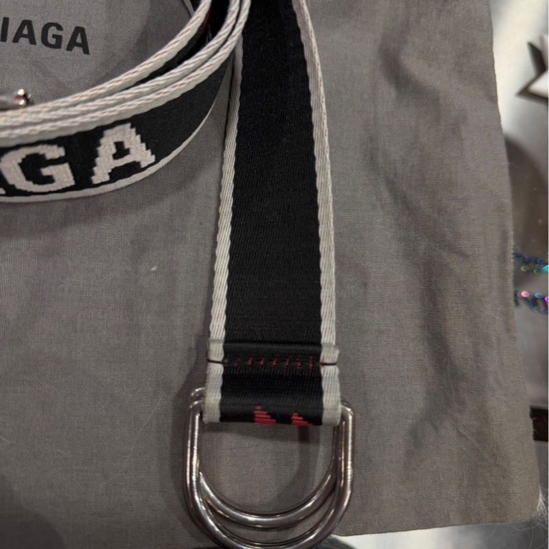 Balenciaga 巴黎世家 Logo 帆布腰帶-1