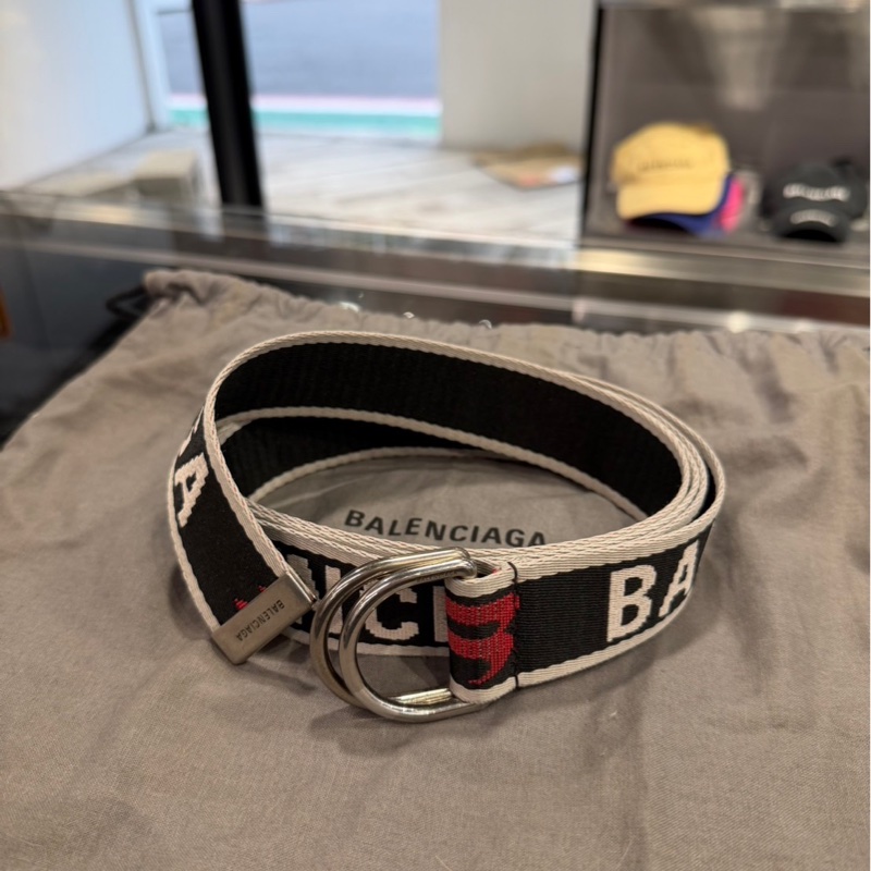 Balenciaga 巴黎世家 Logo 帆布腰帶-2