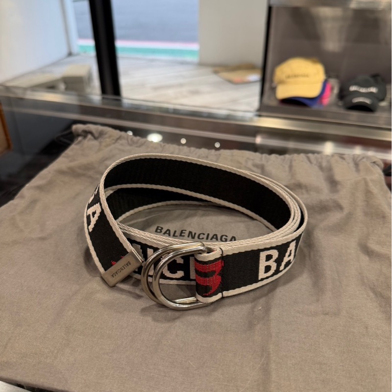 Balenciaga 巴黎世家 Logo 帆布腰帶-3