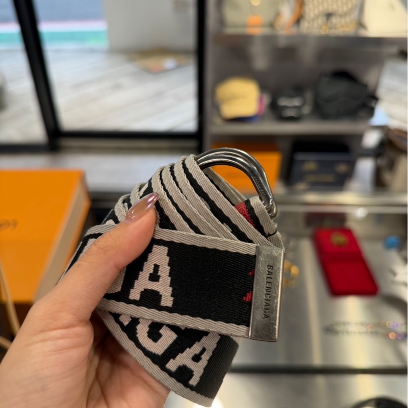 Balenciaga 巴黎世家 Logo 帆布腰帶-6