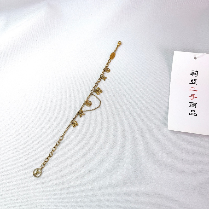 莉亞精品♡LV M64858 花花綴飾手鍊 金 二手-2