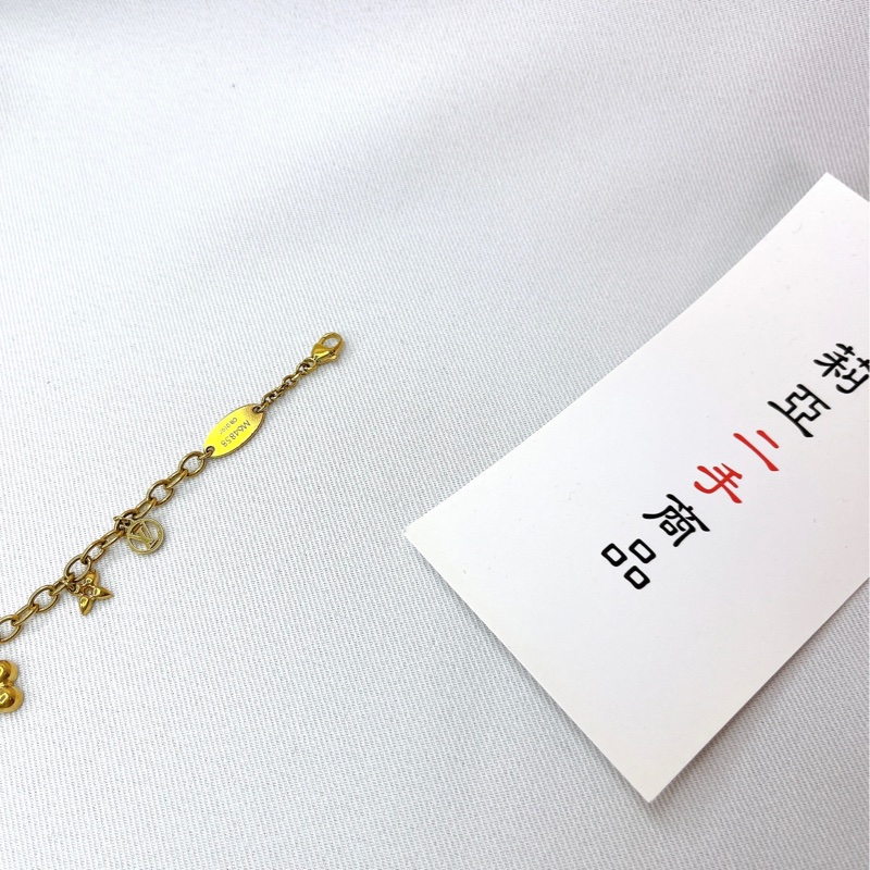 莉亞精品♡LV M64858 花花綴飾手鍊 金 二手-3