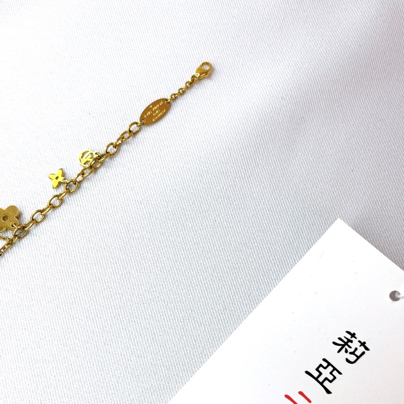 莉亞精品♡LV M64858 花花綴飾手鍊 金 二手-5