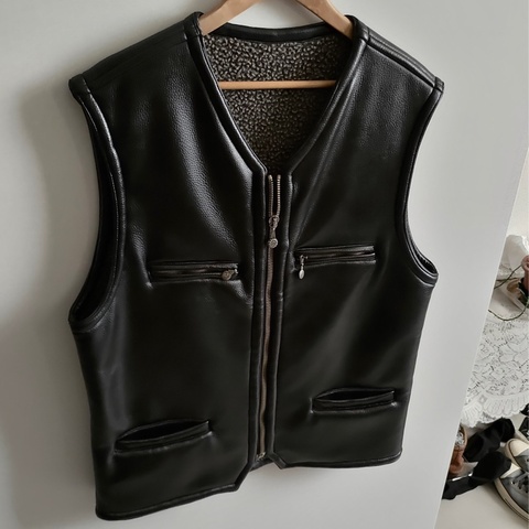 🇮🇹製老品 #VERSACE 騎士背心 / 刷毛 / 重磅 / 凡賽斯 / 大尺寸 / OVERSIZE