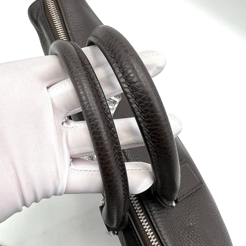 Gucci古馳 黑咖色全皮公文包 尺寸36/28 附件：塵袋 肩帶-5