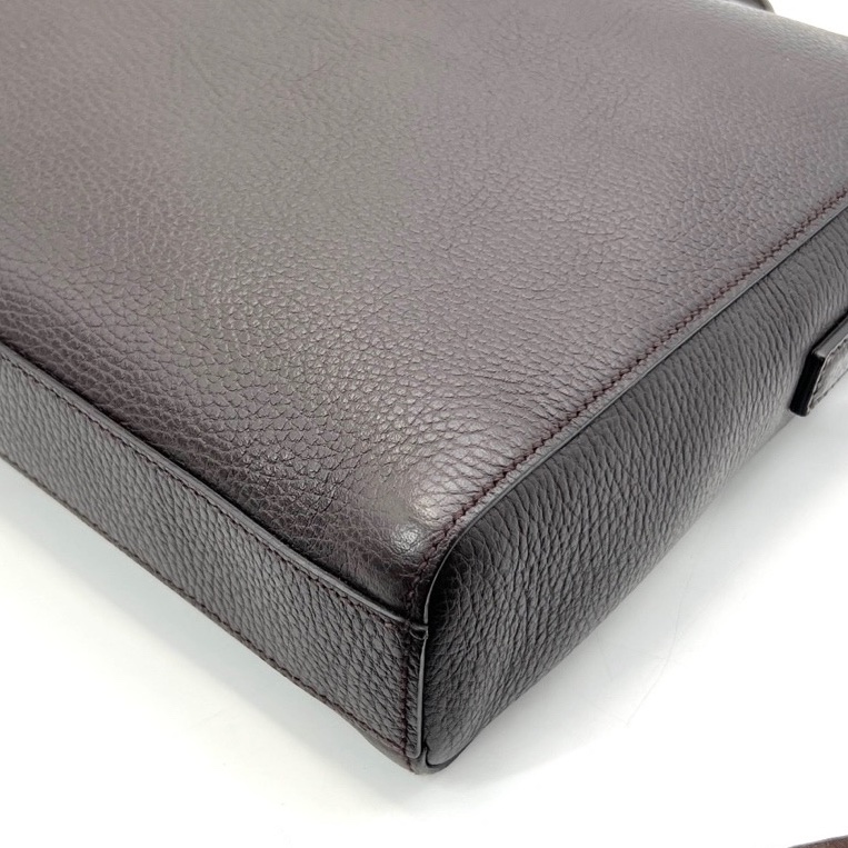 Gucci古馳 黑咖色全皮公文包 尺寸36/28 附件：塵袋 肩帶-8