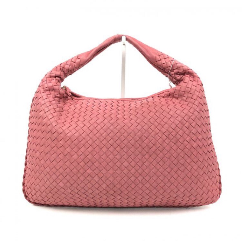【清爽西柚粉🍉🍊容量感動✨】BV BOTTEGA VENETA西柚粉Intrecciato Hobo 編織包|和尚包|單肩包|手提包 中號-3