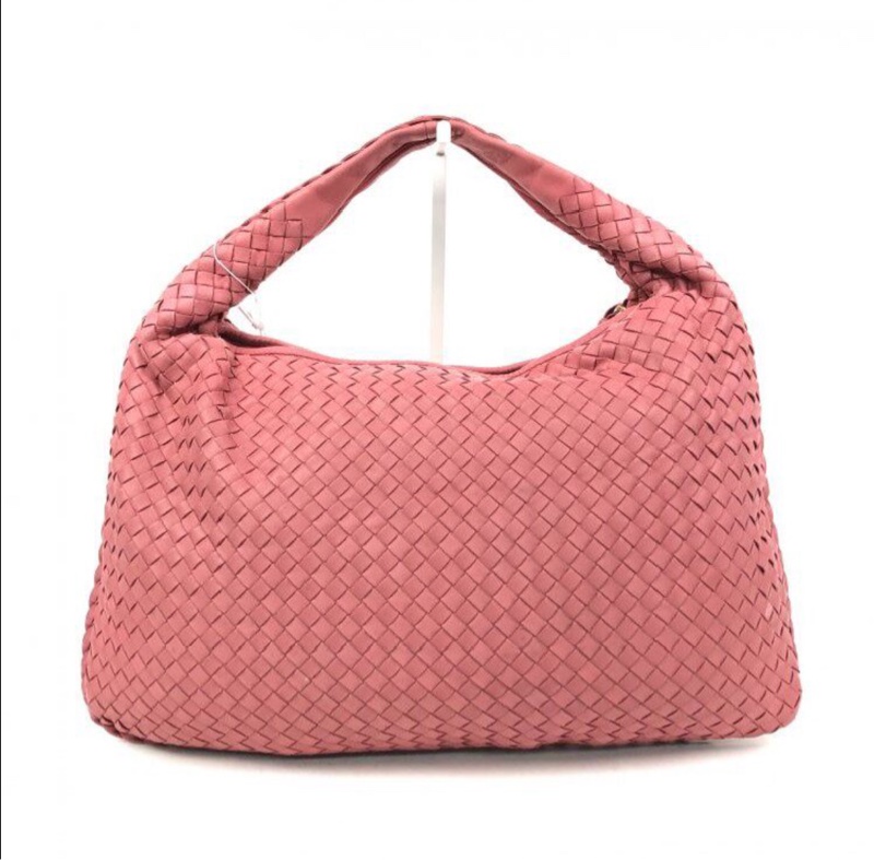【清爽西柚粉🍉🍊容量感動✨】BV BOTTEGA VENETA西柚粉Intrecciato Hobo 編織包|和尚包|單肩包|手提包 中號-4