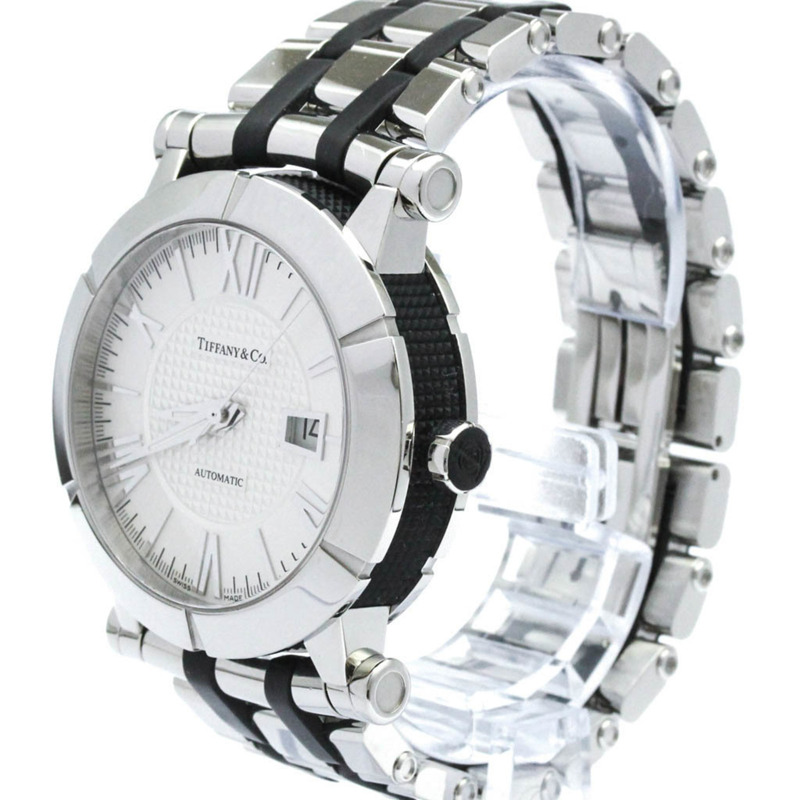 Tiffany Atlas 精鋼橡膠自動腕錶 Z1000.70.12A10A00A 拋光-1