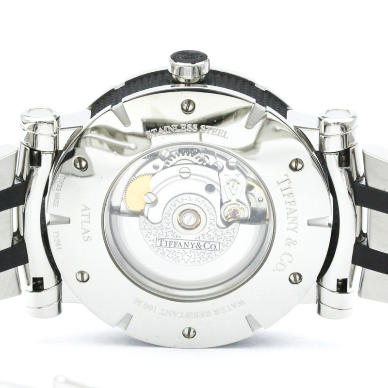 Tiffany Atlas 精鋼橡膠自動腕錶 Z1000.70.12A10A00A 拋光-5