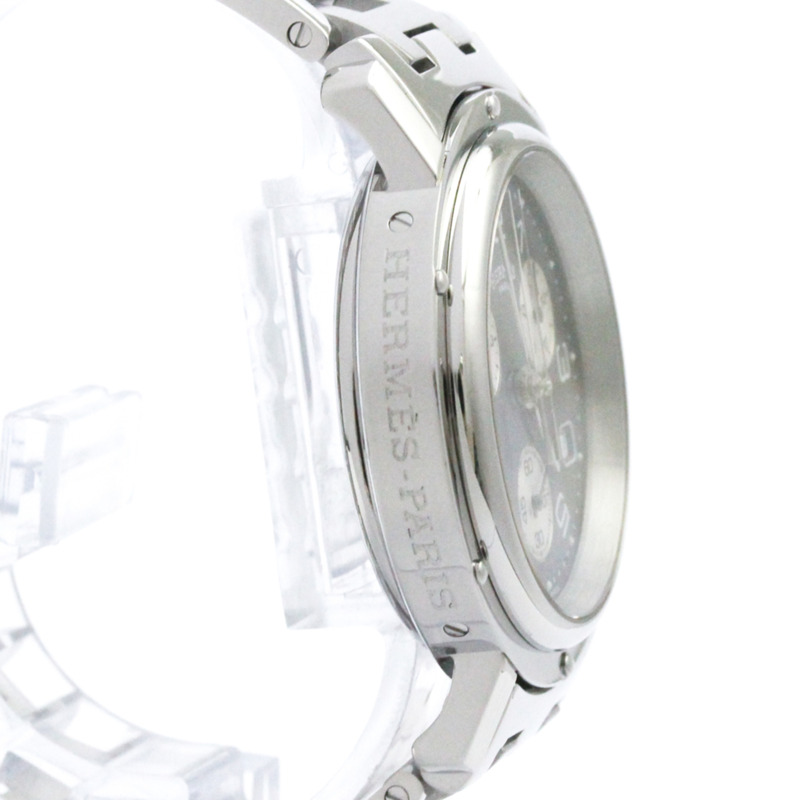 愛馬仕 Clipper 計時碼錶精鋼石英男士腕錶 CL1.910 拋光-7