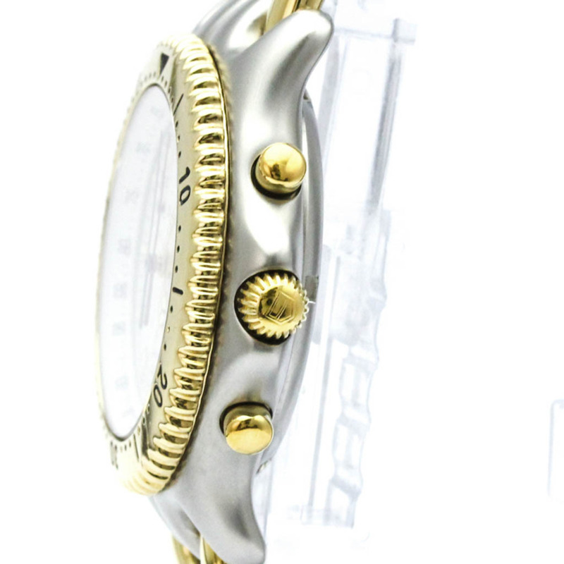 TAG HEUER Sel計時碼錶鍍金鋼男錶S35.006拋光-3