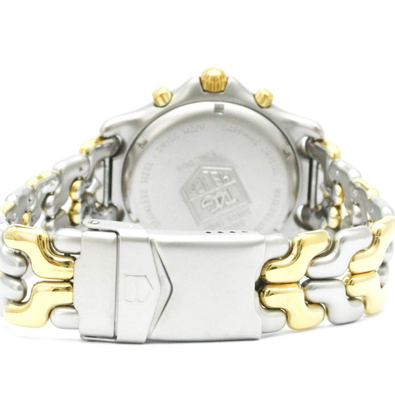 TAG HEUER Sel計時碼錶鍍金鋼男錶S35.006拋光-4