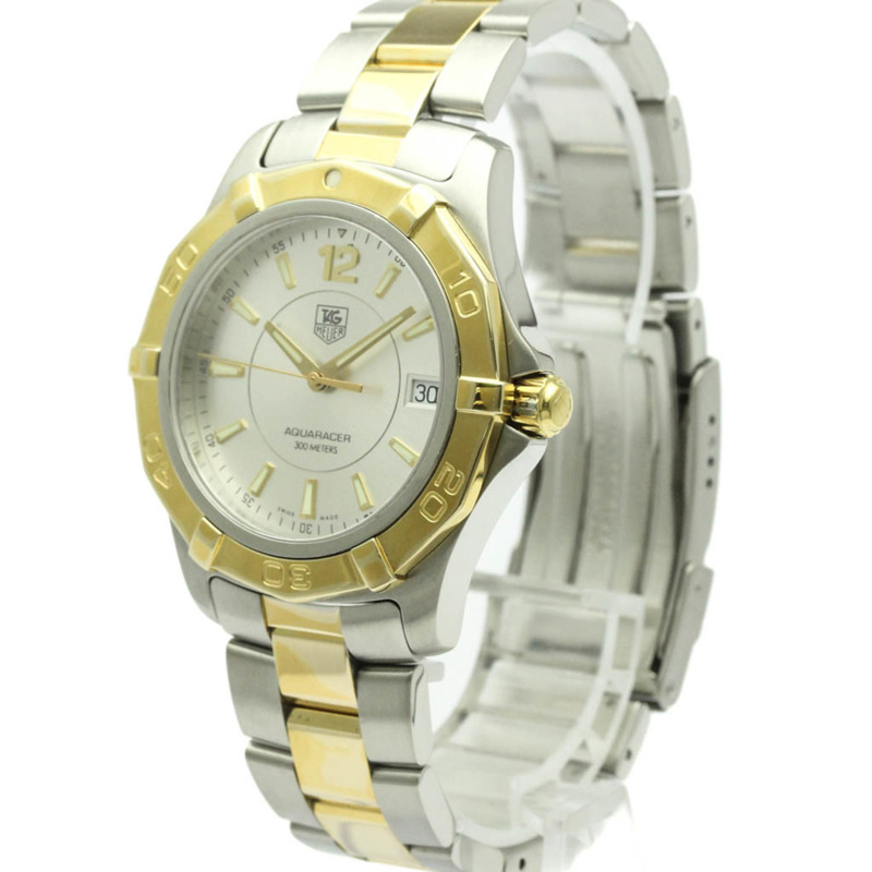 豪雅競潛系列鍍金鋼石英錶 WAF1120 拋光-1