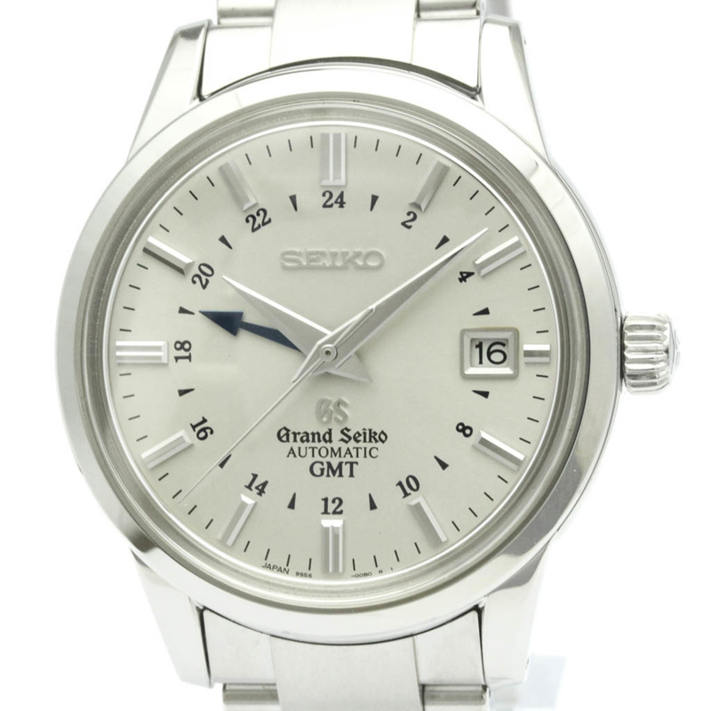 精工 GRAND SEIKO GMT 鋼製自動男士腕錶 SBGM007(9S56-00B0) 拋光-0