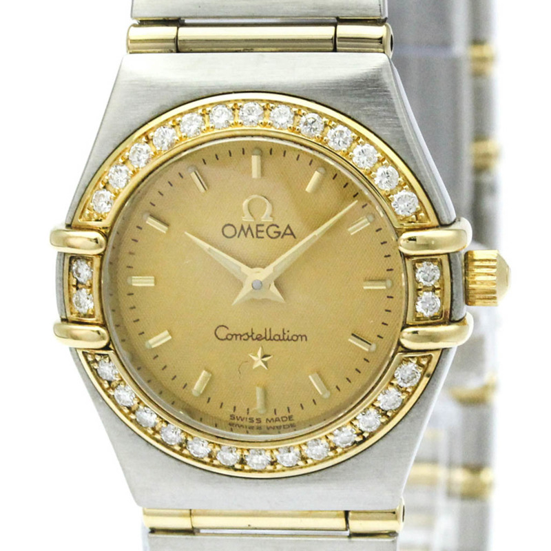 歐米茄星座系列鑽石18K金精鋼腕錶1267.10拋光款-0