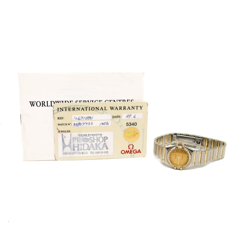 歐米茄星座系列鑽石18K金精鋼腕錶1267.10拋光款-5