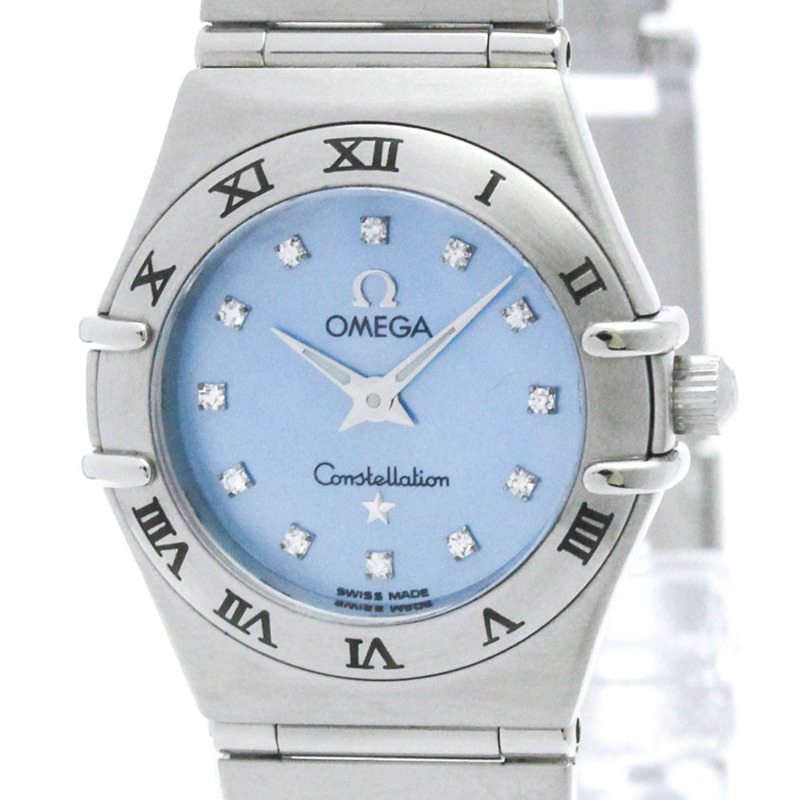 歐米茄星座系列鑽石珍珠貝母石英女士腕錶 1562.85 拋光-0