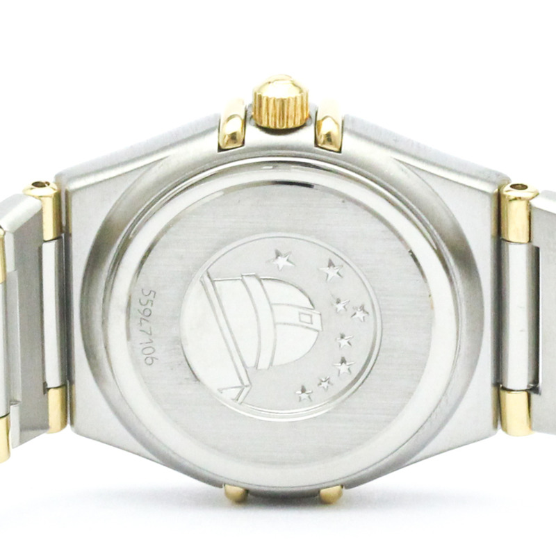 歐米茄星座系列鑽石珍珠母貝18K金精鋼腕錶 1267.75 拋光-5