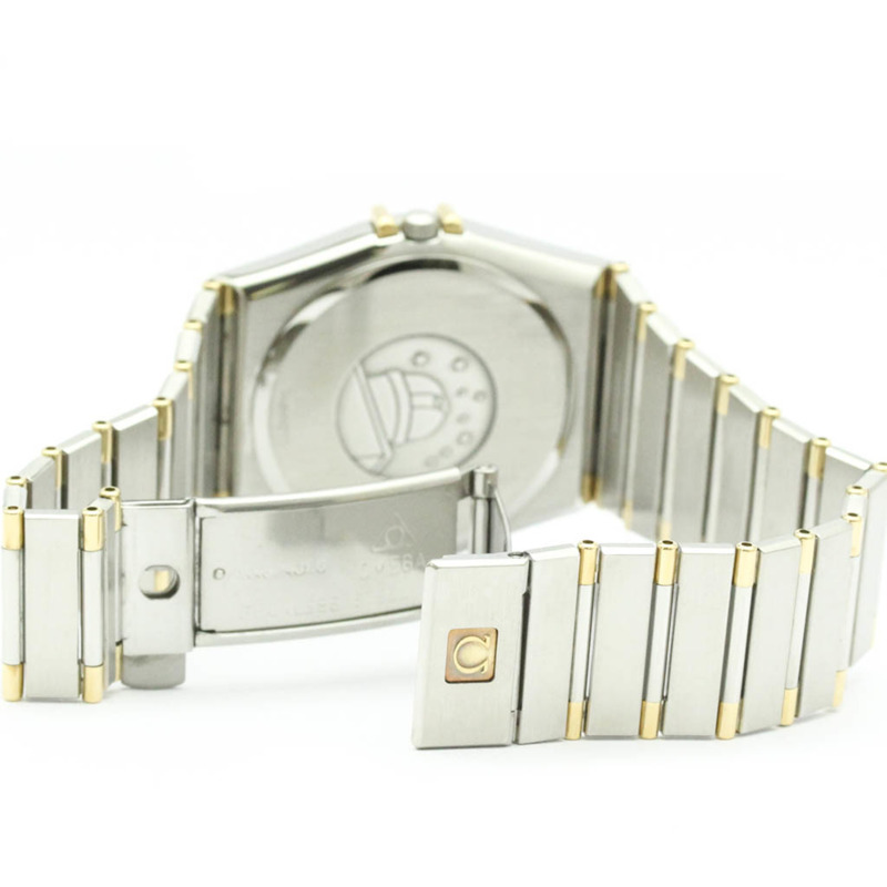 歐米茄星座系列18K金精鋼石英男士腕錶396.1080拋光款-4