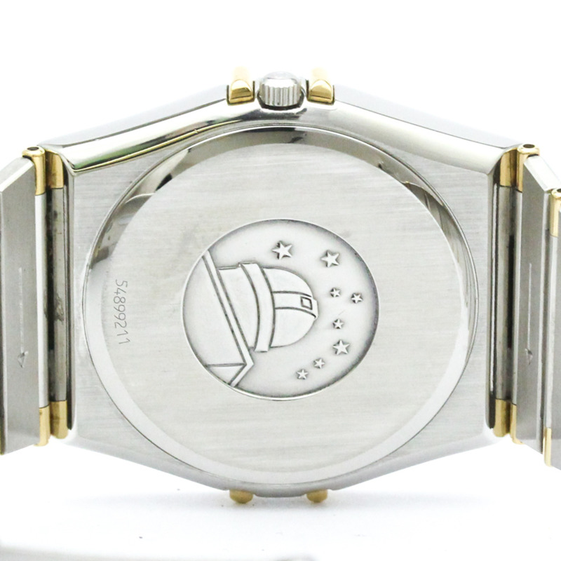 歐米茄星座系列18K金精鋼石英男士腕錶396.1080拋光款-5