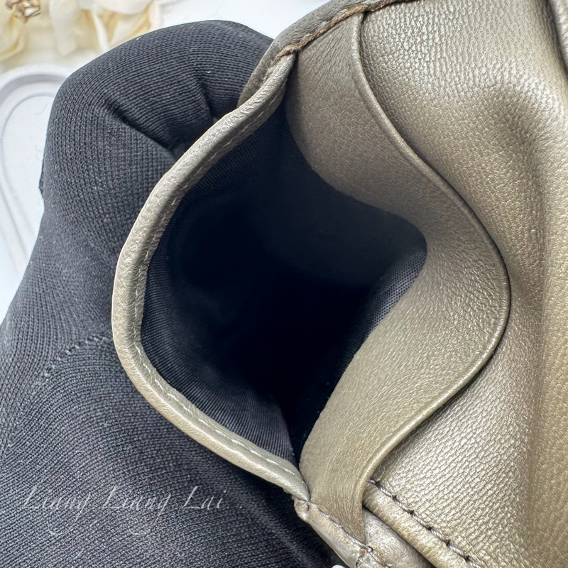 BOTTEGA VENETA BV橄欖綠小羊皮對開短夾-12