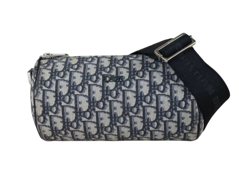 「JL精品代購」9新 Dior 老花 圓筒斜背包-3