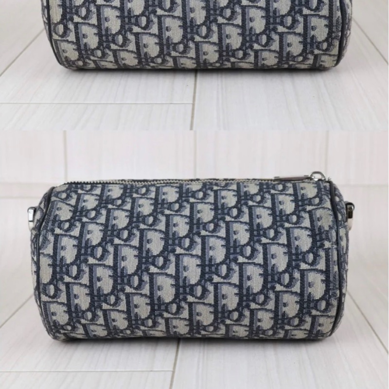 「JL精品代購」9新 Dior 老花 圓筒斜背包-4