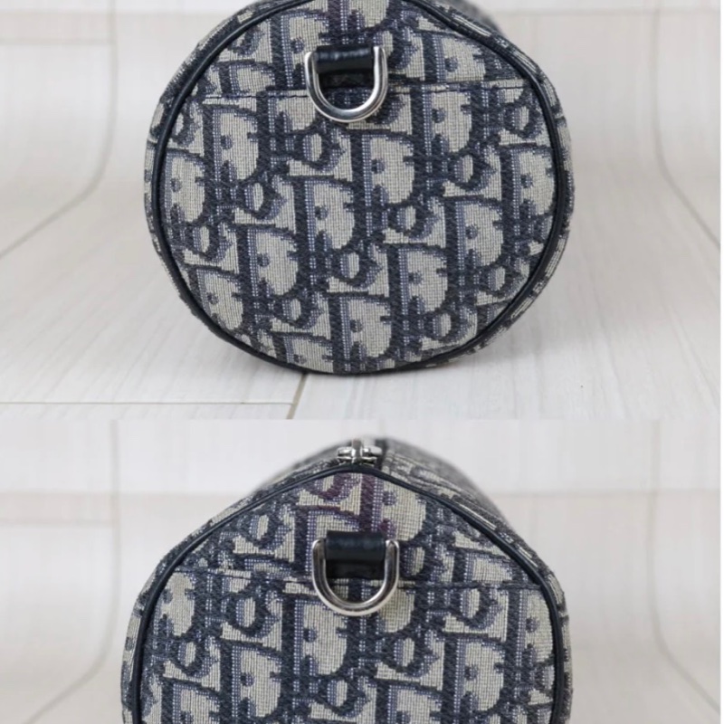 「JL精品代購」9新 Dior 老花 圓筒斜背包-5