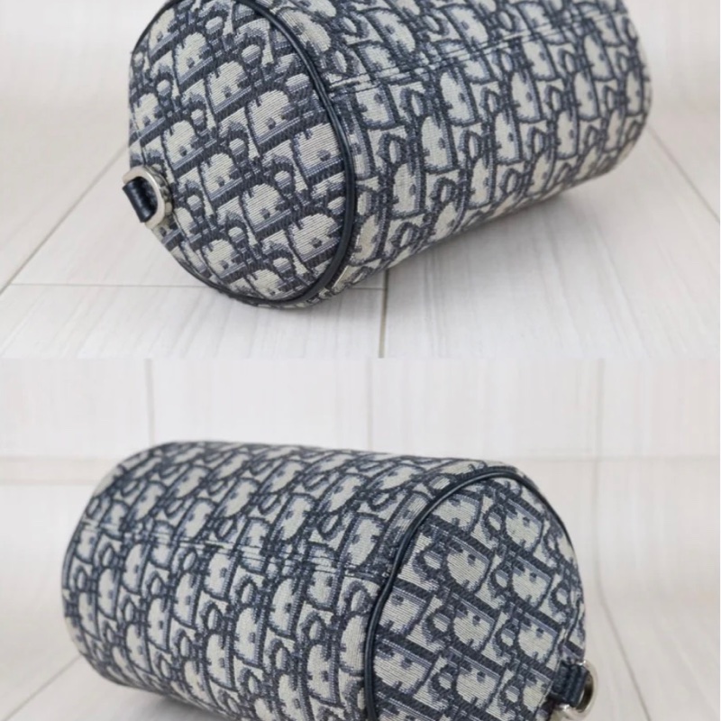 「JL精品代購」9新 Dior 老花 圓筒斜背包-7