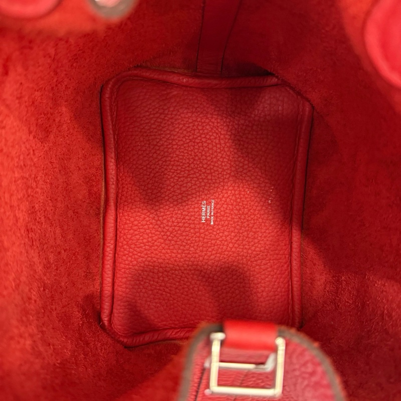 爱马仕/Hermes  菜篮子 A刻 18底长 荔枝纹 玫瑰红 90。-17