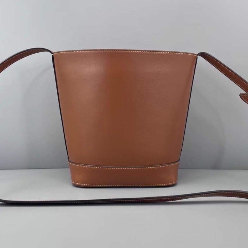 CELINE賽琳凱旋門水桶包 🥐焦糖色-12