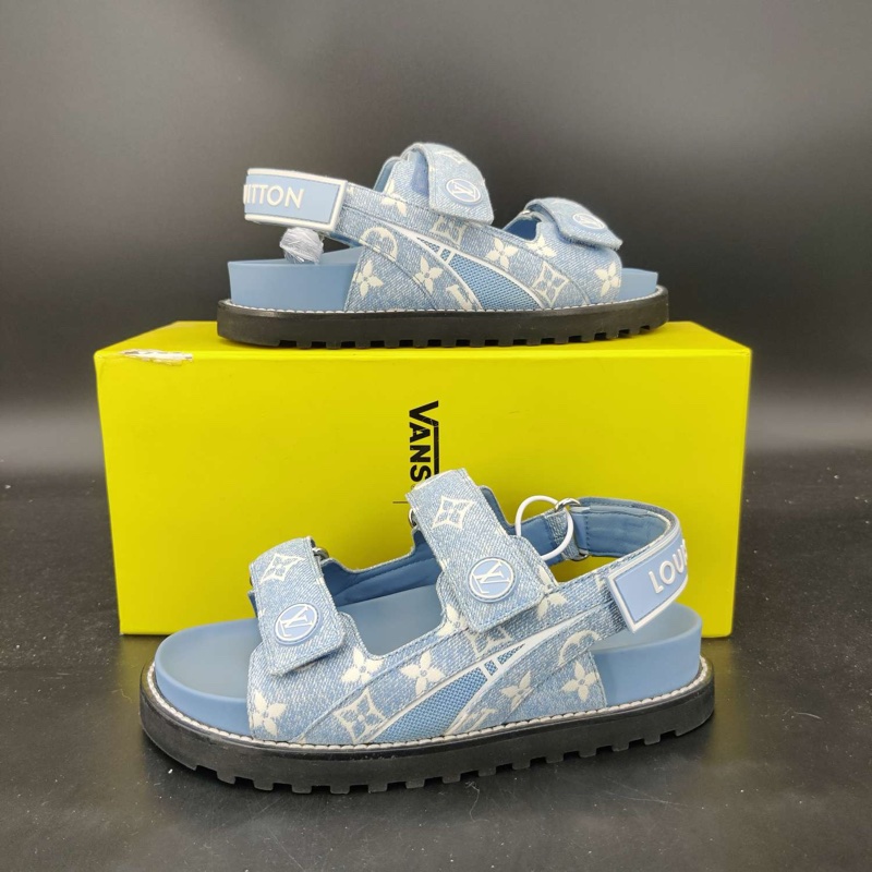 LV路易威登 Paseo Comfort 織物 魔術貼 牛仔白藍 36碼-6