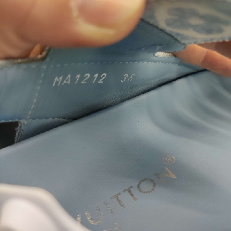 LV路易威登 Paseo Comfort 織物 魔術貼 牛仔白藍 36碼-7