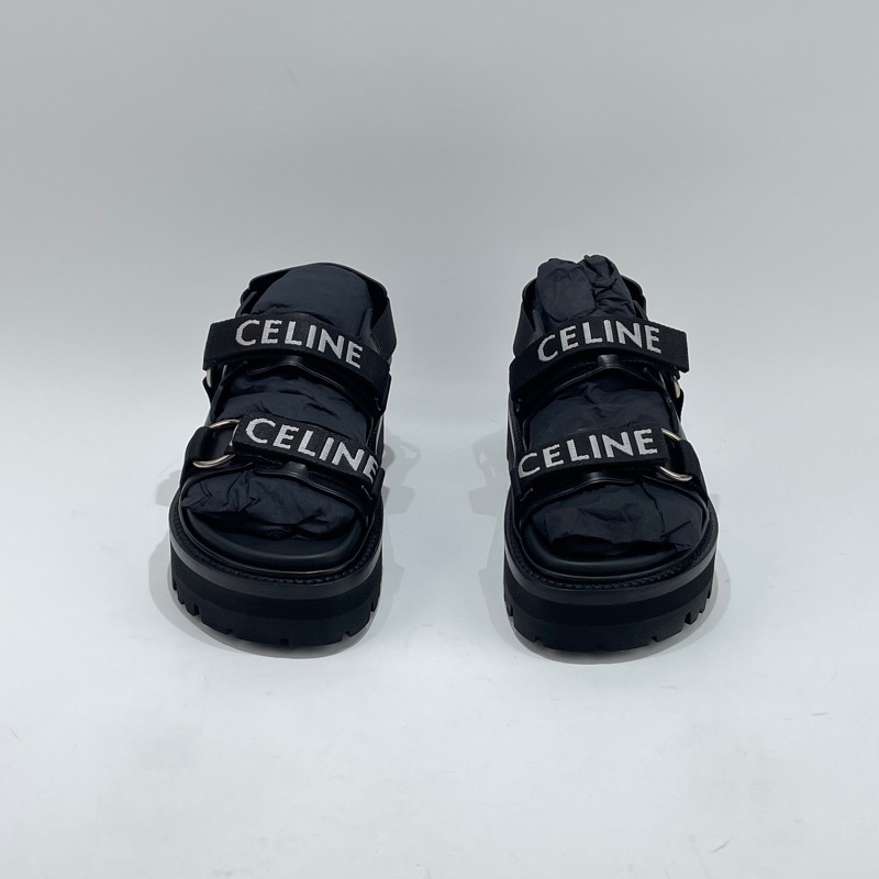 閒置新 未使用 Celine 黑色涼鞋 女款 37碼 🈚附件-1