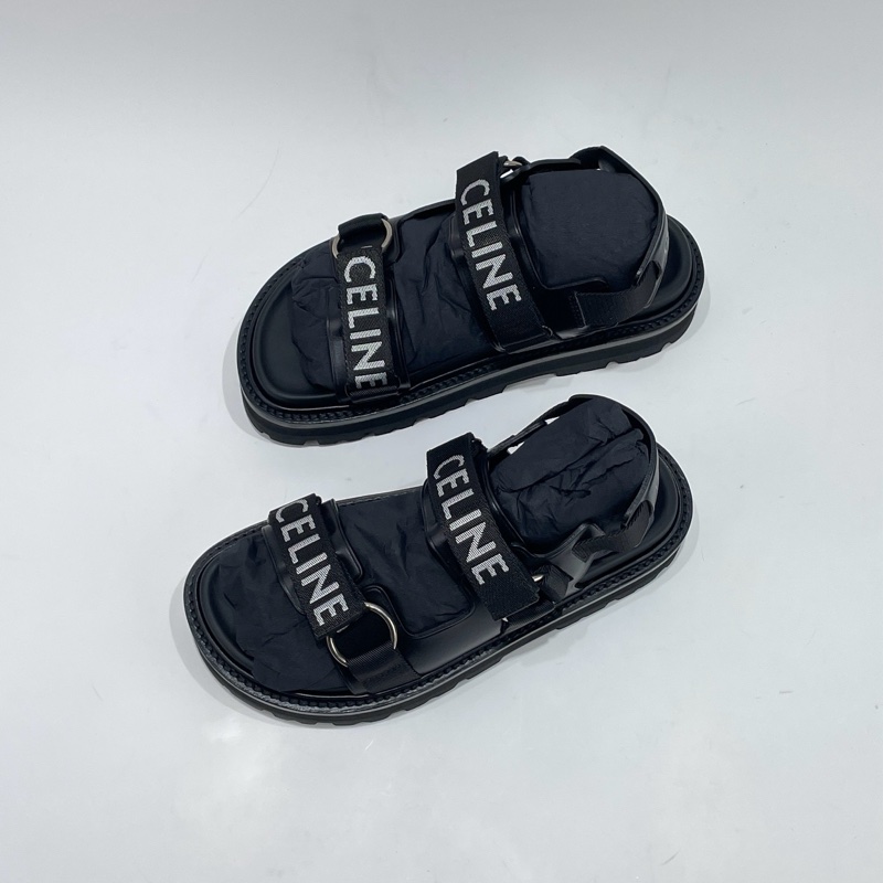 閒置新 未使用 Celine 黑色涼鞋 女款 37碼 🈚附件-2