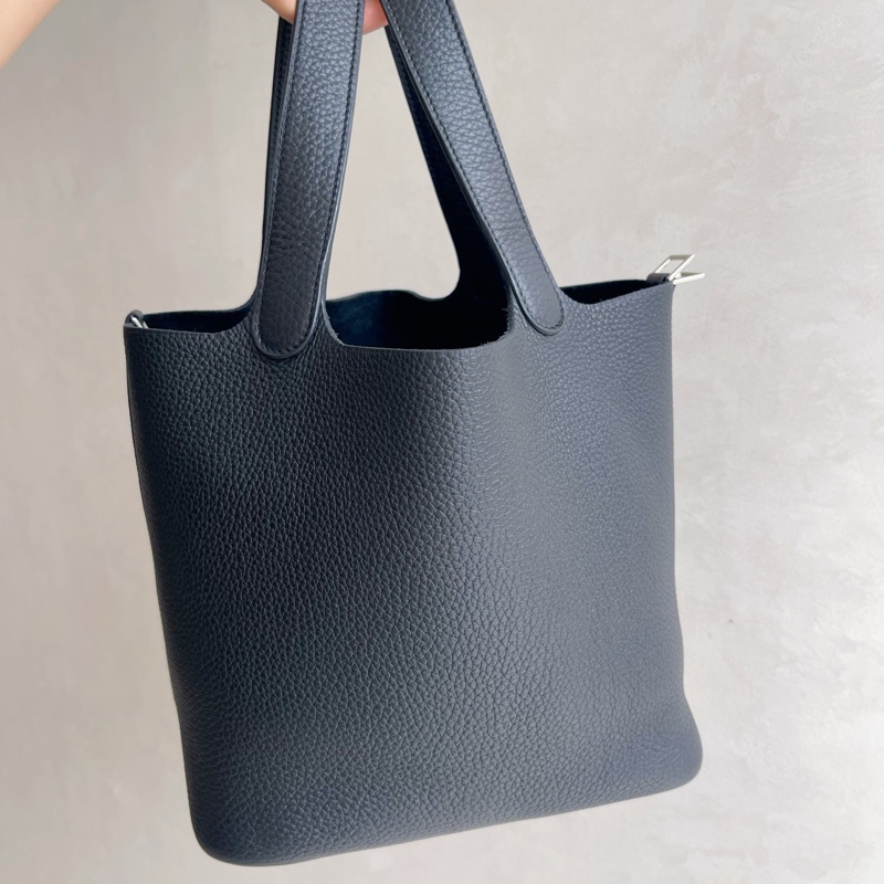 Hermes 愛馬仕 picotin菜籃子22黑銀-2