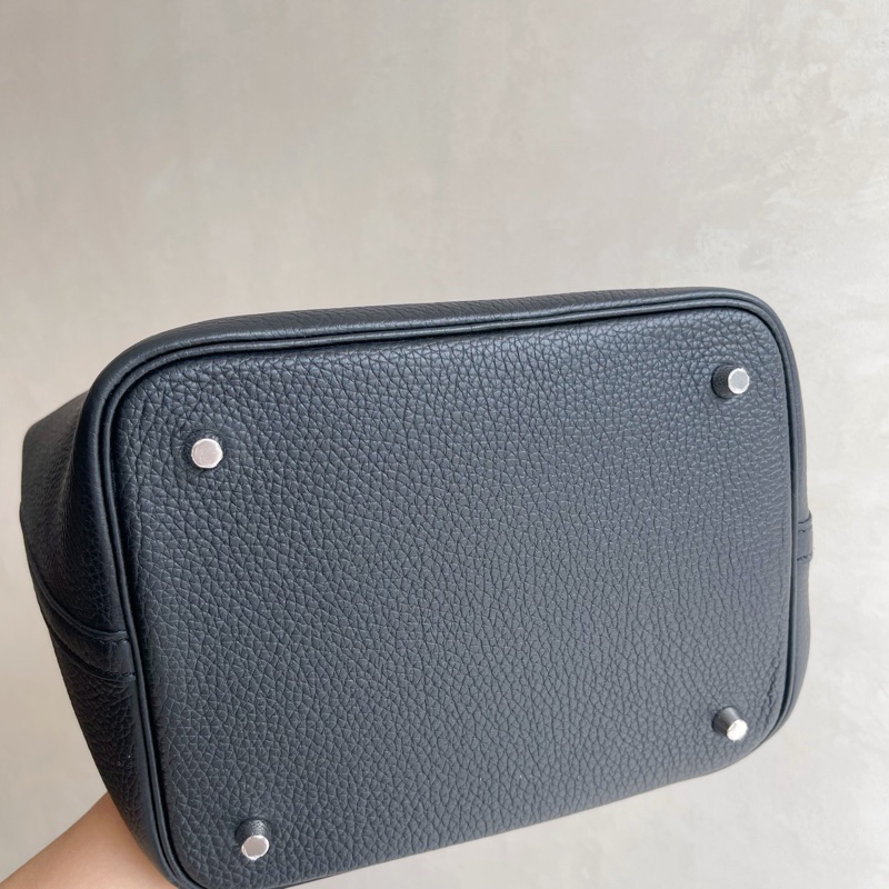 Hermes 愛馬仕 picotin菜籃子22黑銀-5