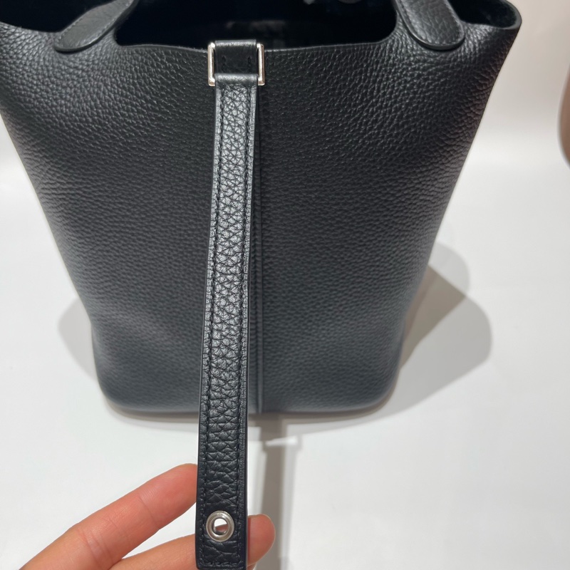 Hermes 愛馬仕 picotin菜籃子22黑銀-8