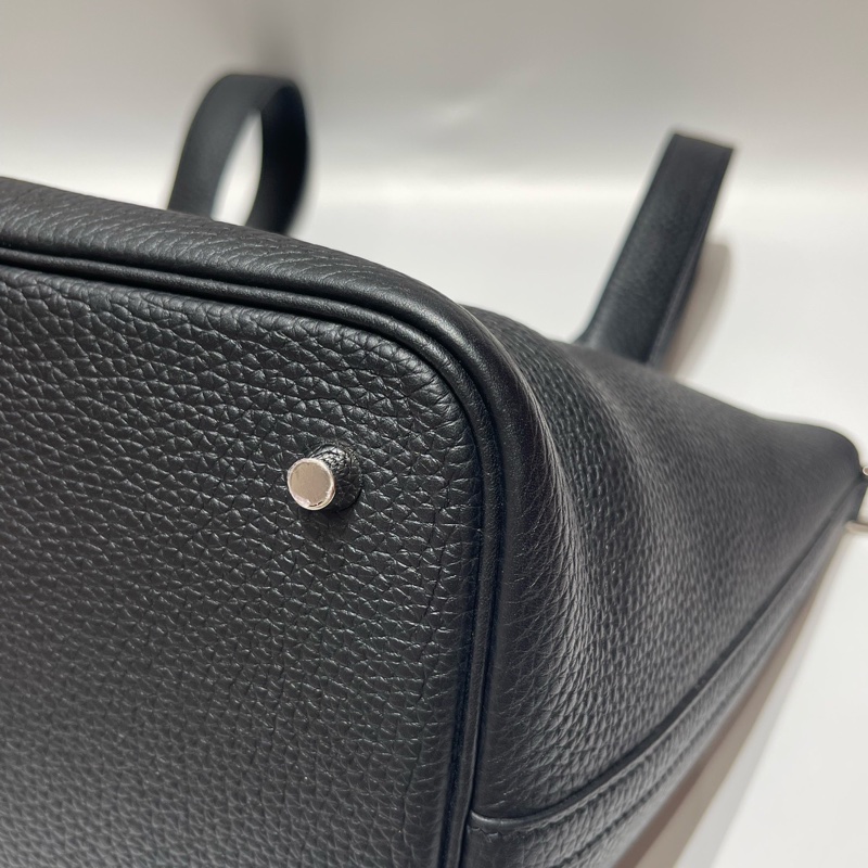 Hermes 愛馬仕 picotin菜籃子22黑銀-11