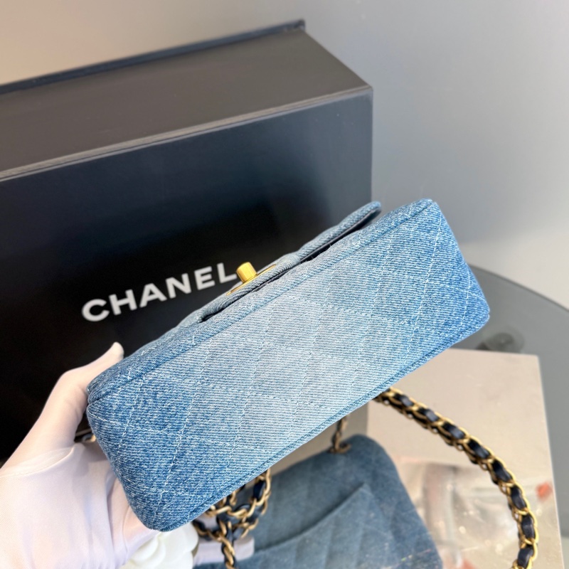 Chanel香奈儿 24S cf 大mini 牛仔单宁-1