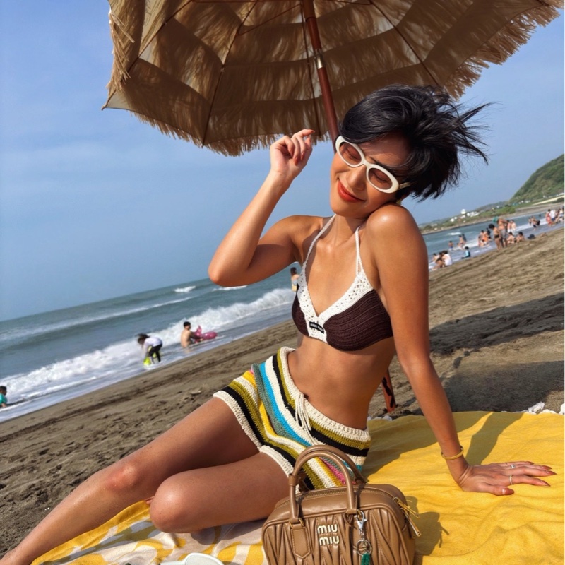 Miu Miu 焦糖色 褶皱保龄球-5